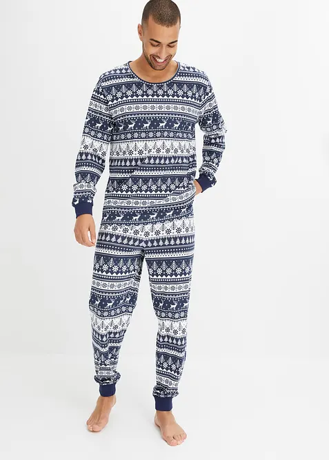 Pyjama homme à manches longues, bonprix