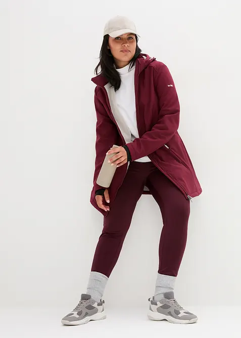 Parka déperlante en softshell avec doublure peluche, bonprix