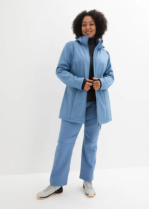 Parka déperlante en softshell avec doublure peluche, bonprix