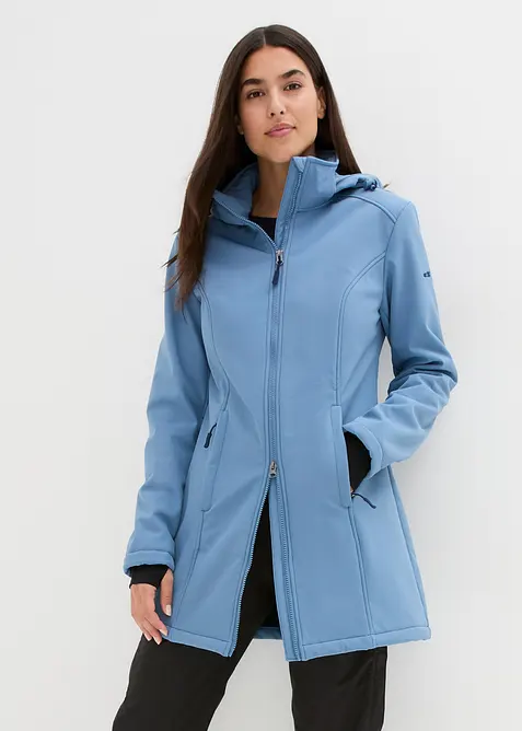 Parka déperlante en softshell avec doublure peluche, bonprix