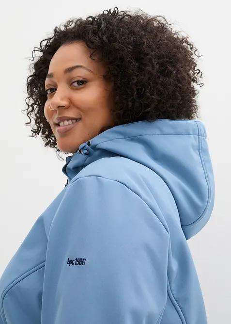 Parka déperlante en softshell avec doublure peluche, bonprix