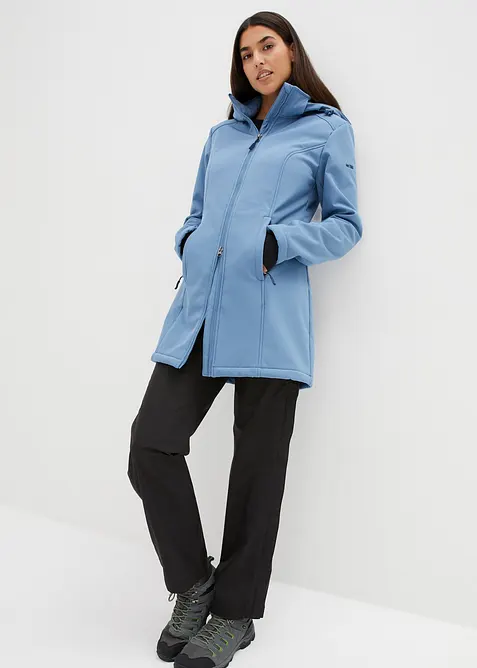 Parka déperlante en softshell avec doublure peluche, bonprix