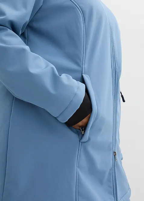 Parka déperlante en softshell avec doublure peluche, bonprix