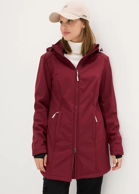 Parka déperlante en softshell avec doublure peluche, bonprix