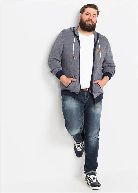 Gilet en maille à capuche, bonprix