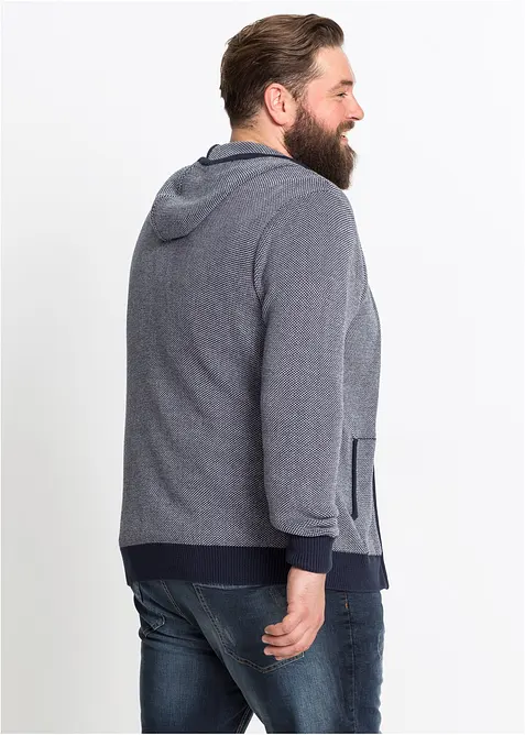 Gilet en maille à capuche, bonprix