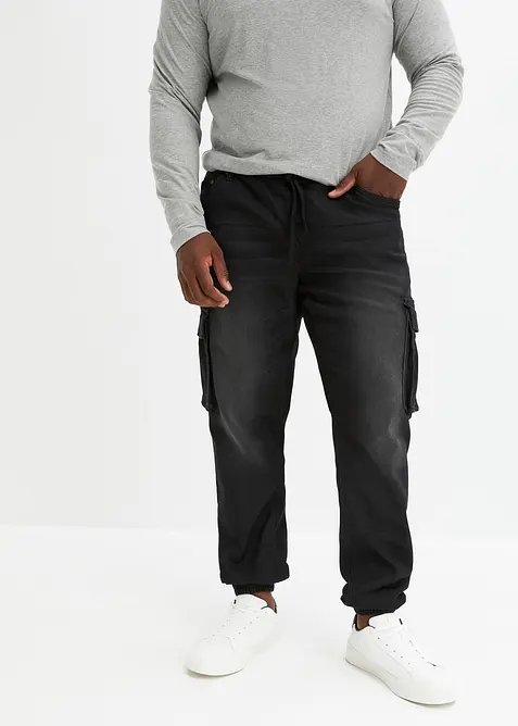 Jean jogger droit en molleton, slim, bonprix