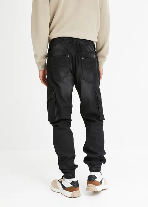 Jean jogger droit en molleton, slim, bonprix