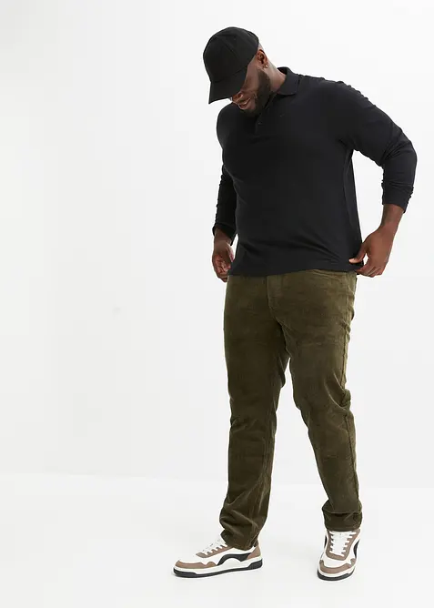 Polo en piqu&eacute;, manches longues, bonprix