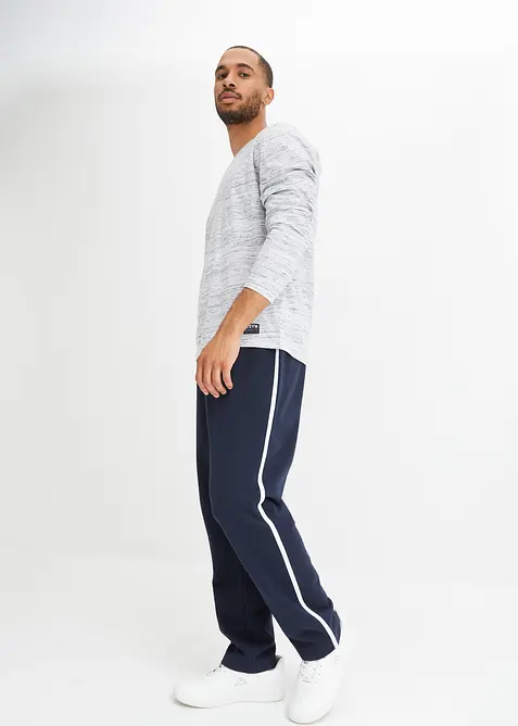 Lot de 2 pantalons de jogging à détails contrastants, loose, bonprix