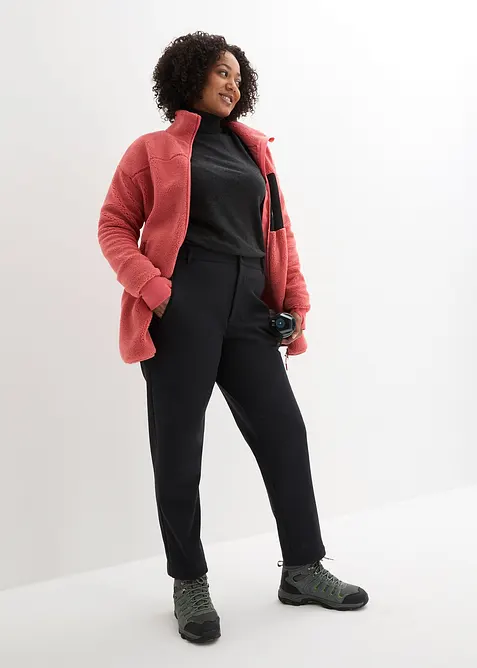 Pantalon déperlant en softshell extensible avec taille élastiquée, bonprix