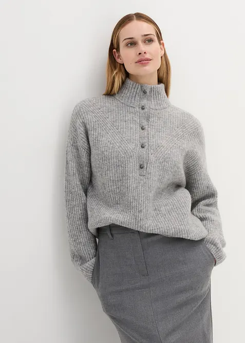 Pull oversize en mélange laine et alpaga, bonprix