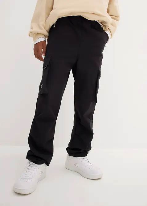 Pantalon cargo en softshell extensible et déperlant, taille réglable, bonprix