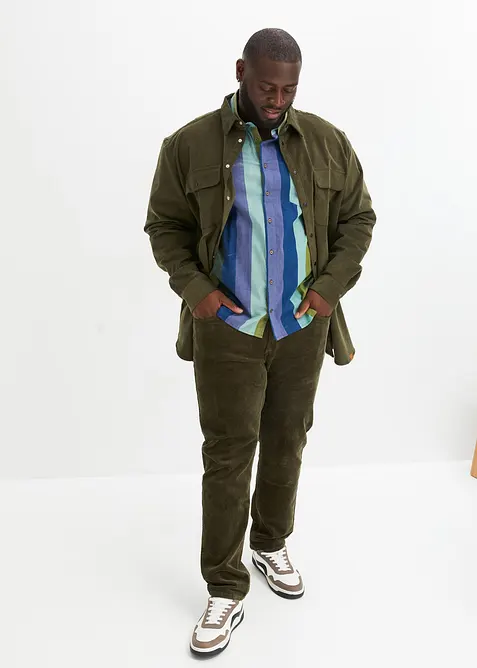 Pantalon en velours côtelé extensible et confortable, Slim, bonprix