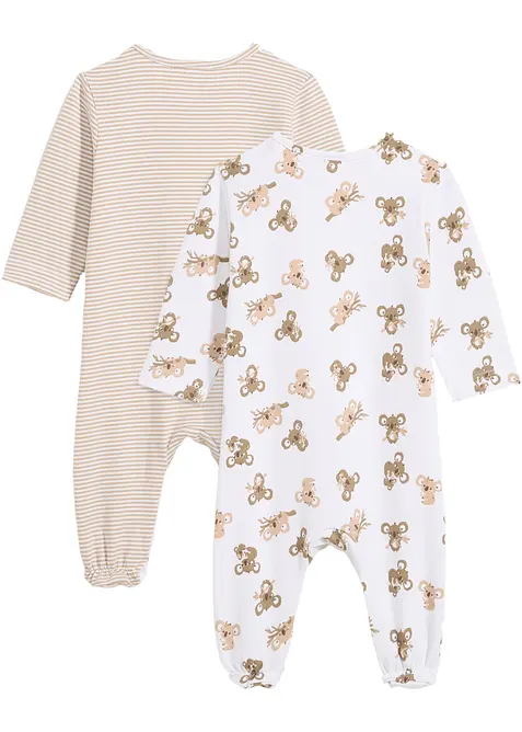 Lot de 2 combipyjamas bébé, bonprix