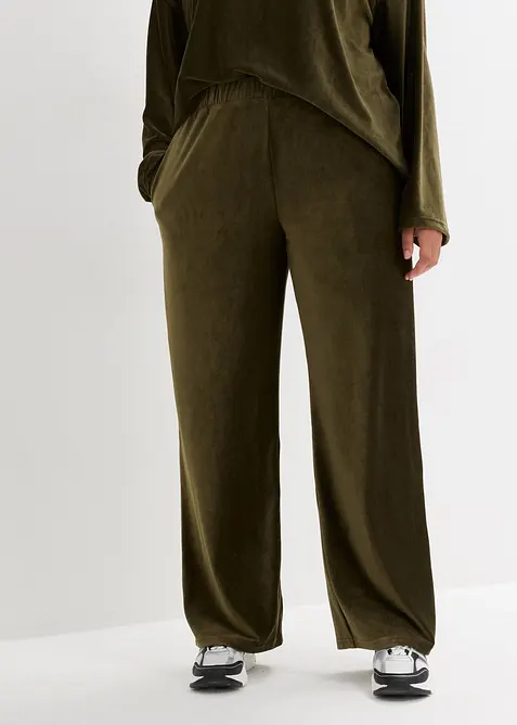 Pantalon velours c&ocirc;tel&eacute; &agrave; taille &eacute;lastiqu&eacute;e, bonprix