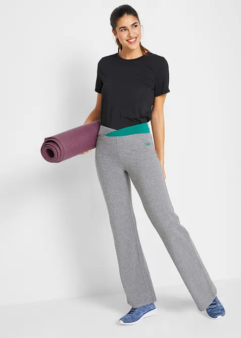 Lot de 2 pantalons de sport, bootcut, bonprix