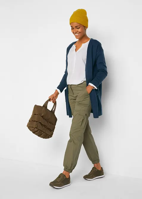 Gilet long en maille, bonprix