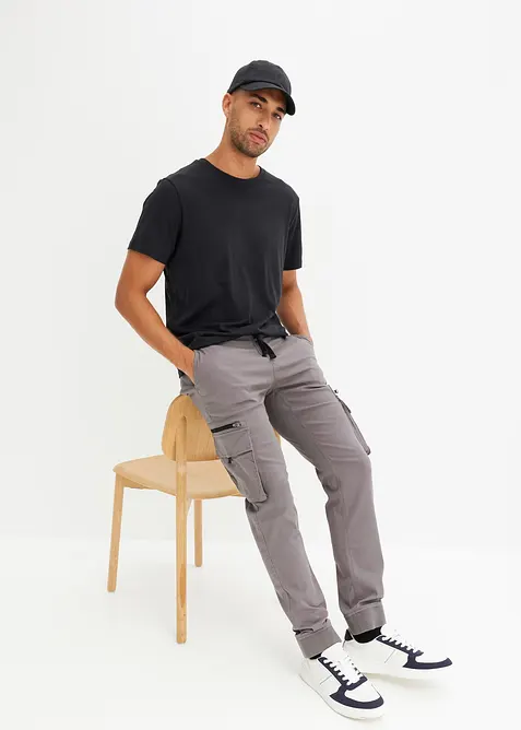Pantalon extensible à poches cargo, regular, bonprix