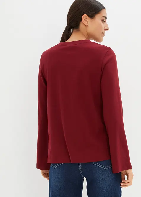 T-shirt manches longues Essential, coton lourd, bonprix