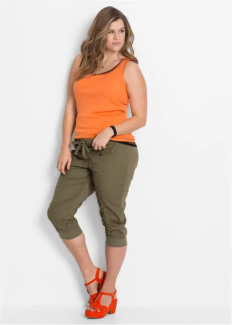 Pantalon 3/4, 100% coton, bonprix