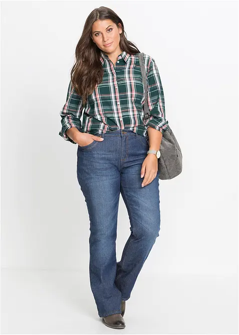 Jean bootcut taille haute, thermique, bonprix