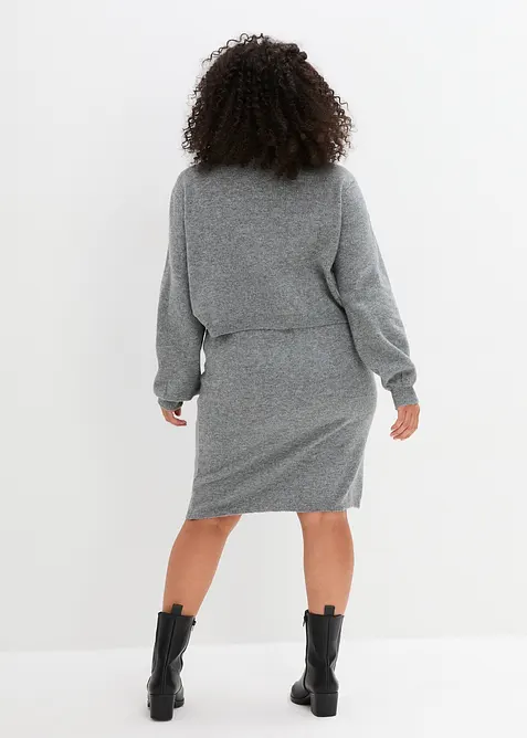 Ensemble 2 pièces en maille de grossesse avec un pull et une jupe, bonprix