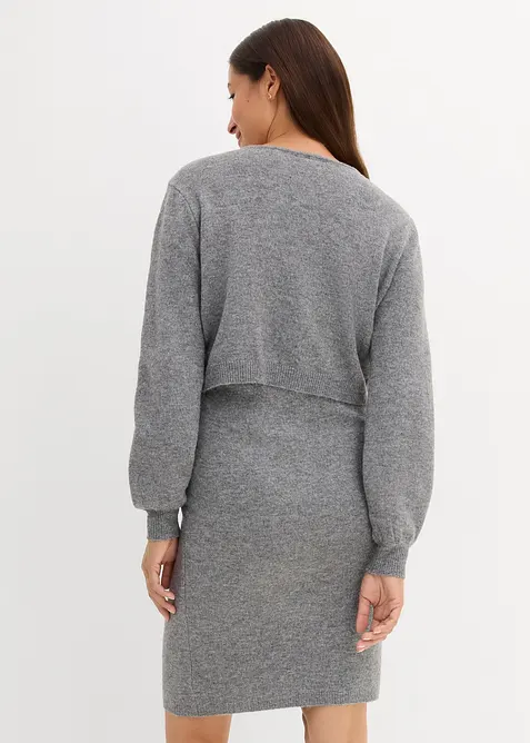 Ensemble 2 pièces en maille de grossesse avec un pull et une jupe, bonprix