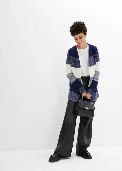 Pantalon large en cuir d’agneau nappa, bonprix