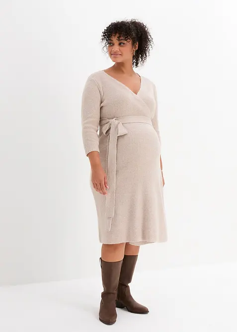 Robe de grossesse/d’allaitement en maille ultra douce à manches 3/4, bonprix