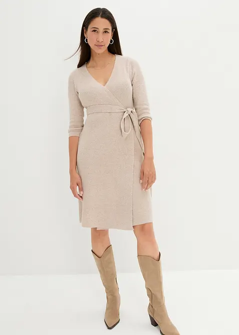 Robe de grossesse/d’allaitement en maille ultra douce à manches 3/4, bonprix