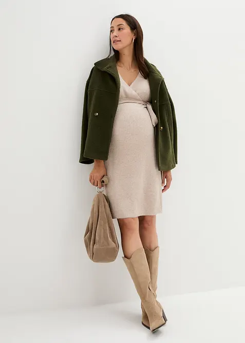 Robe de grossesse/d’allaitement en maille ultra douce à manches 3/4, bonprix