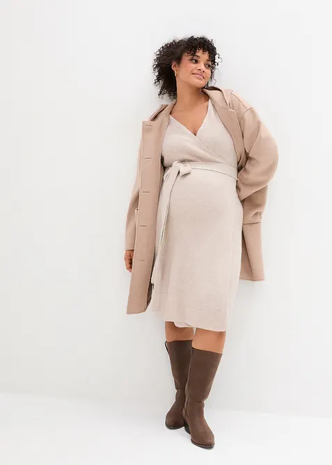 Robe de grossesse/d’allaitement en maille ultra douce à manches 3/4, bonprix