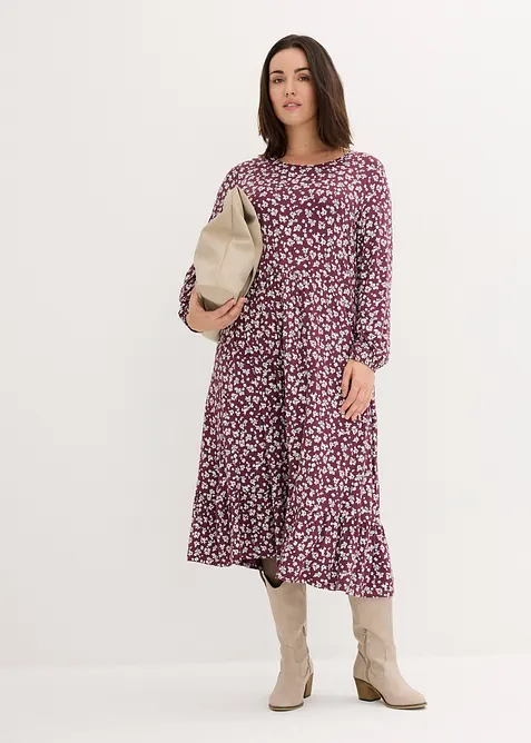 Robe fluide en jersey de viscose mélangée, bonprix