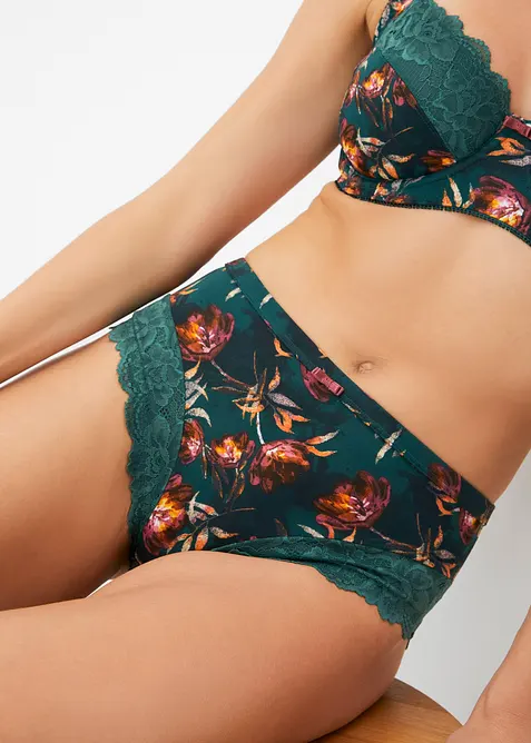 Lot de 2 slips Maxi avec dentelle, bonprix