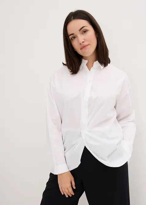 Chemisier long derrière 100% coton, bonprix