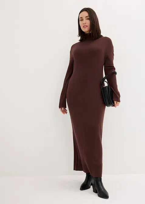 Robe longue et fluide en fine maille, bonprix