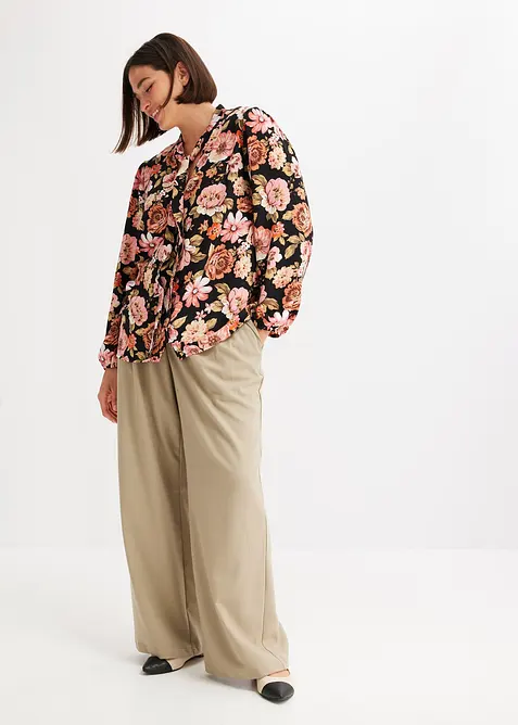 Chemisier imprim&eacute; &agrave; lavalli&egrave;re, bonprix