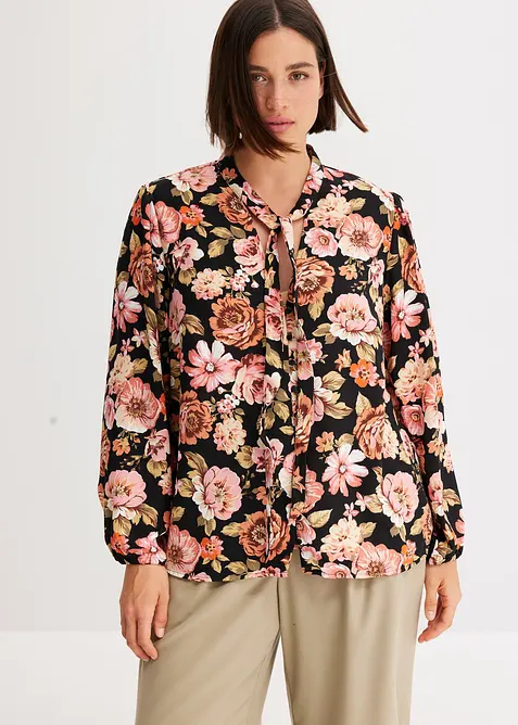 Chemisier imprim&eacute; &agrave; lavalli&egrave;re, bonprix