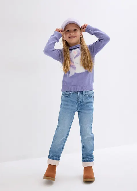 Jean slim chaud avec doublure jersey, bonprix