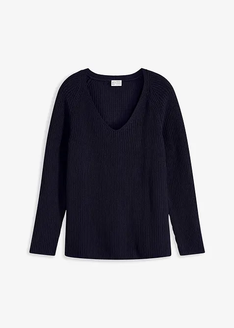 Pull côtelé 100% coton, bonprix