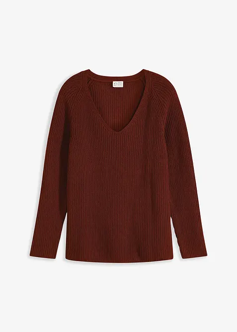 Pull côtelé 100% coton, bonprix