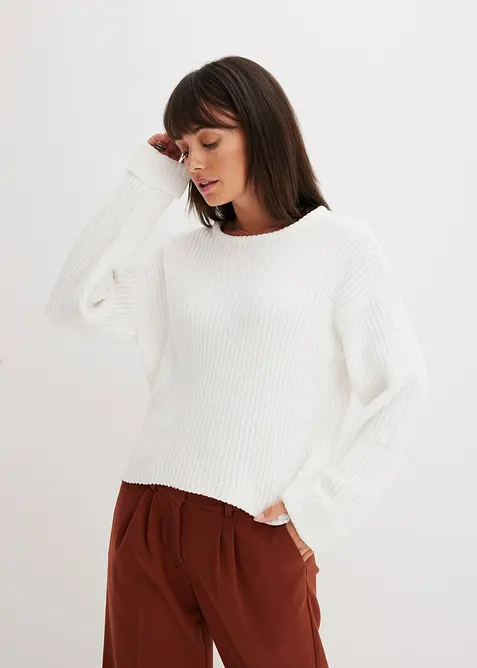 Pull oversize en maille chenille toute douce, bonprix