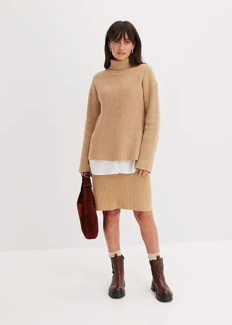 Jupe en maille 100% coton, bonprix