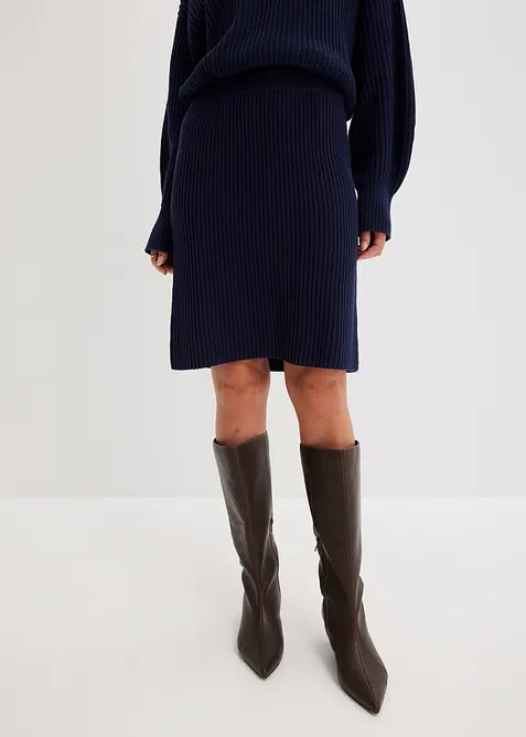 Jupe en maille 100% coton, bonprix