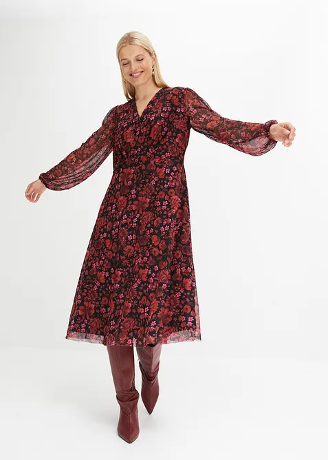 Robe en jersey et mesh, bonprix