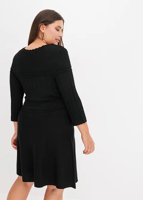 Robe en maille ajourée, bonprix