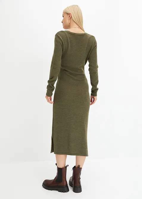 Robe midi en maille, bonprix