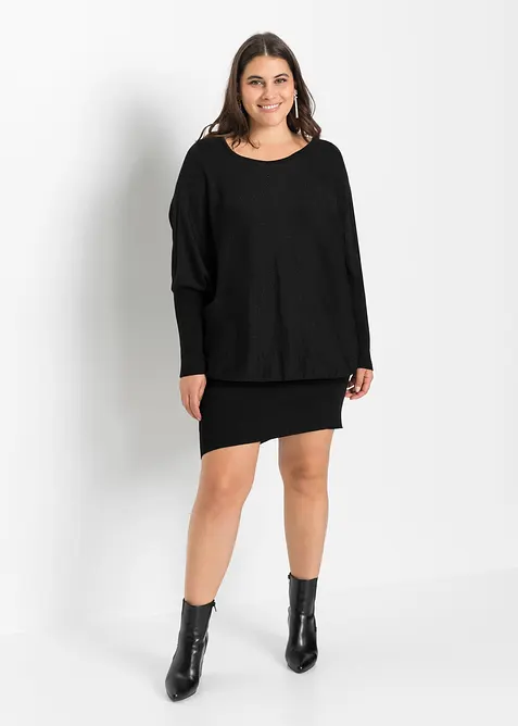 Robe fluide en maille de viscose mélangée, bonprix