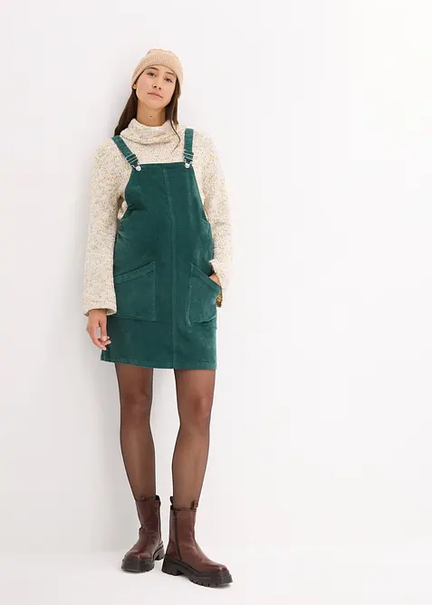 Robe-salopette de grossesse en velours côtelé extensible, bonprix